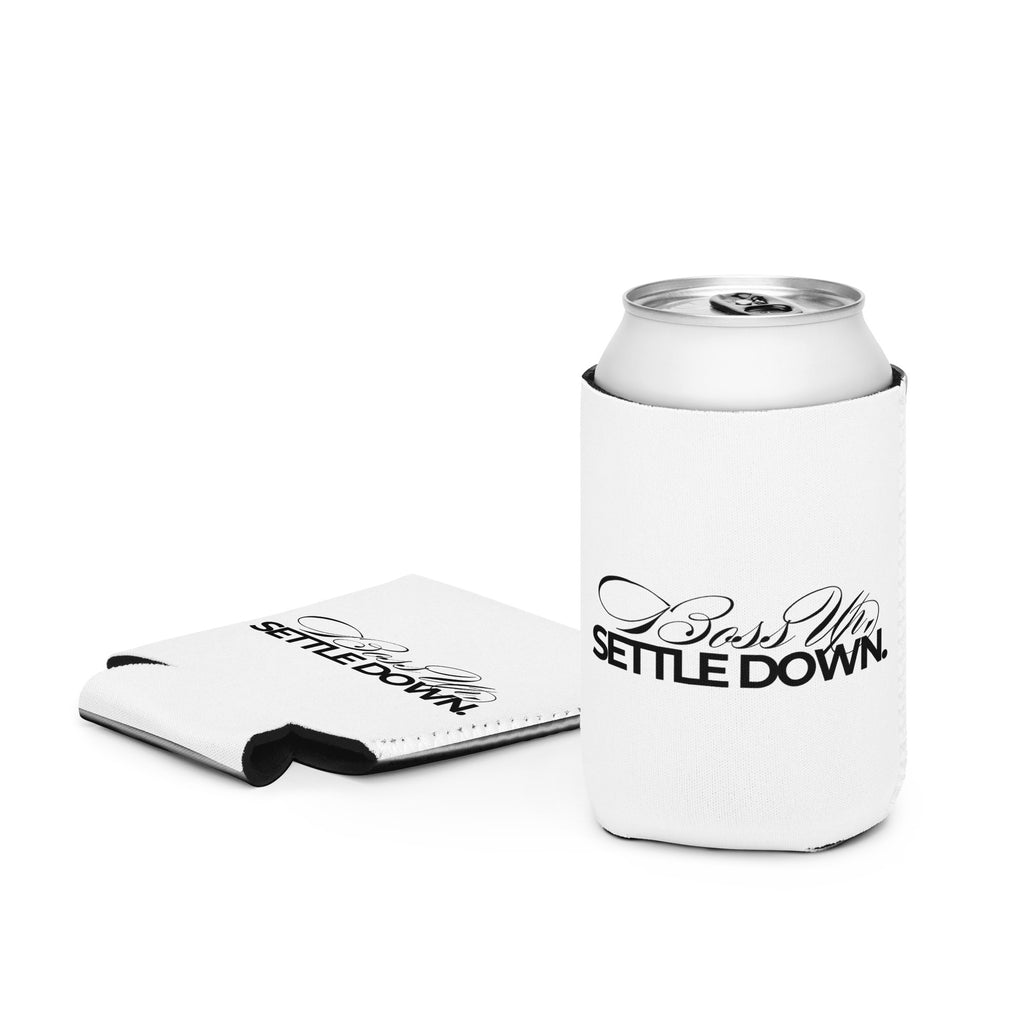 Boss Up, Settle Down Duotone Can Coozie
