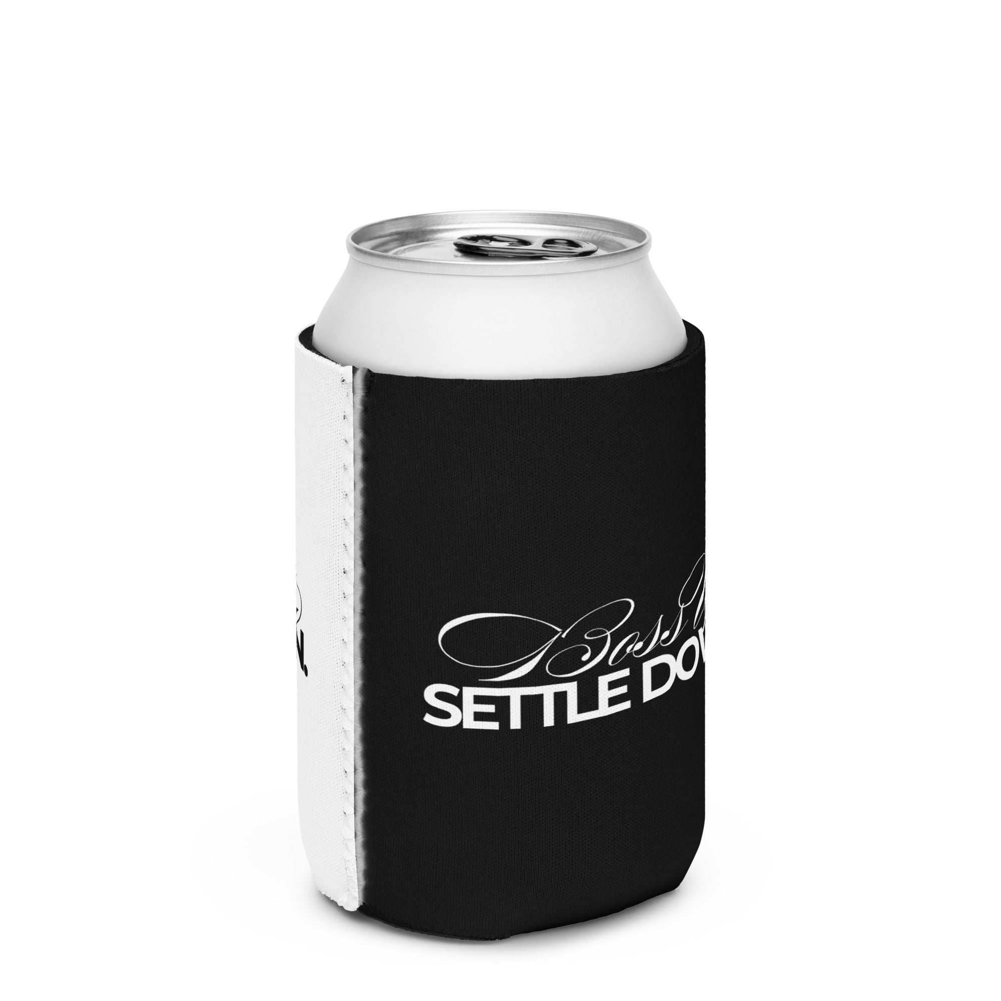 Boss Up, Settle Down Duotone Can Coozie
