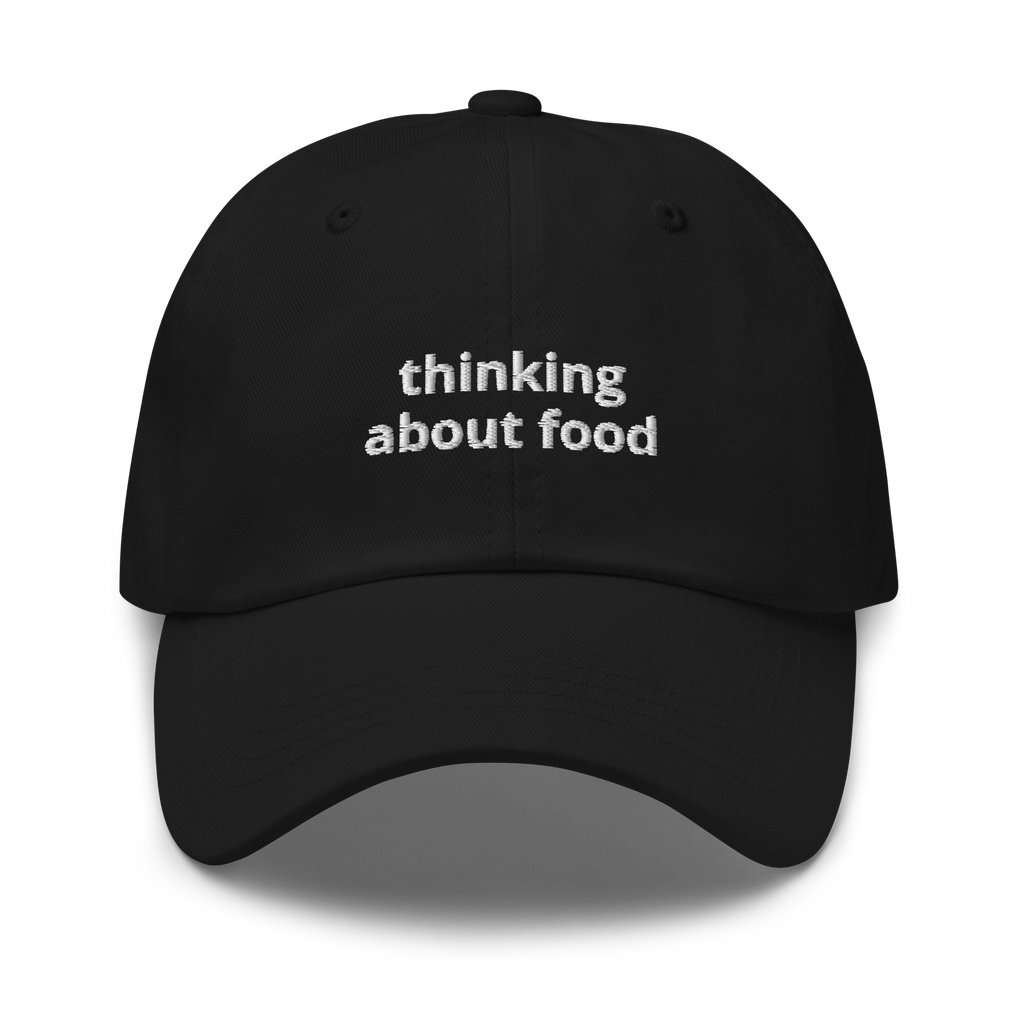 Thinking About Food Baseball Cap