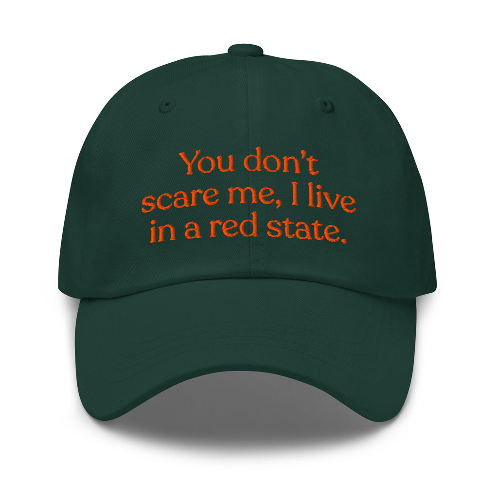 You Don’t Scare Me, I Live in a Red State Baseball Cap