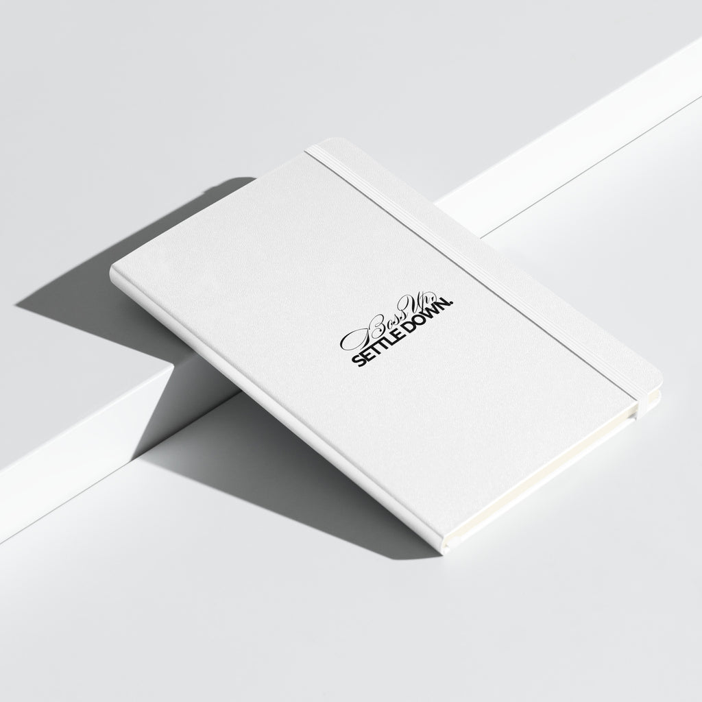 TLOAS | White Boss Up Settle Down Wedding Hardcover Bound Notebook