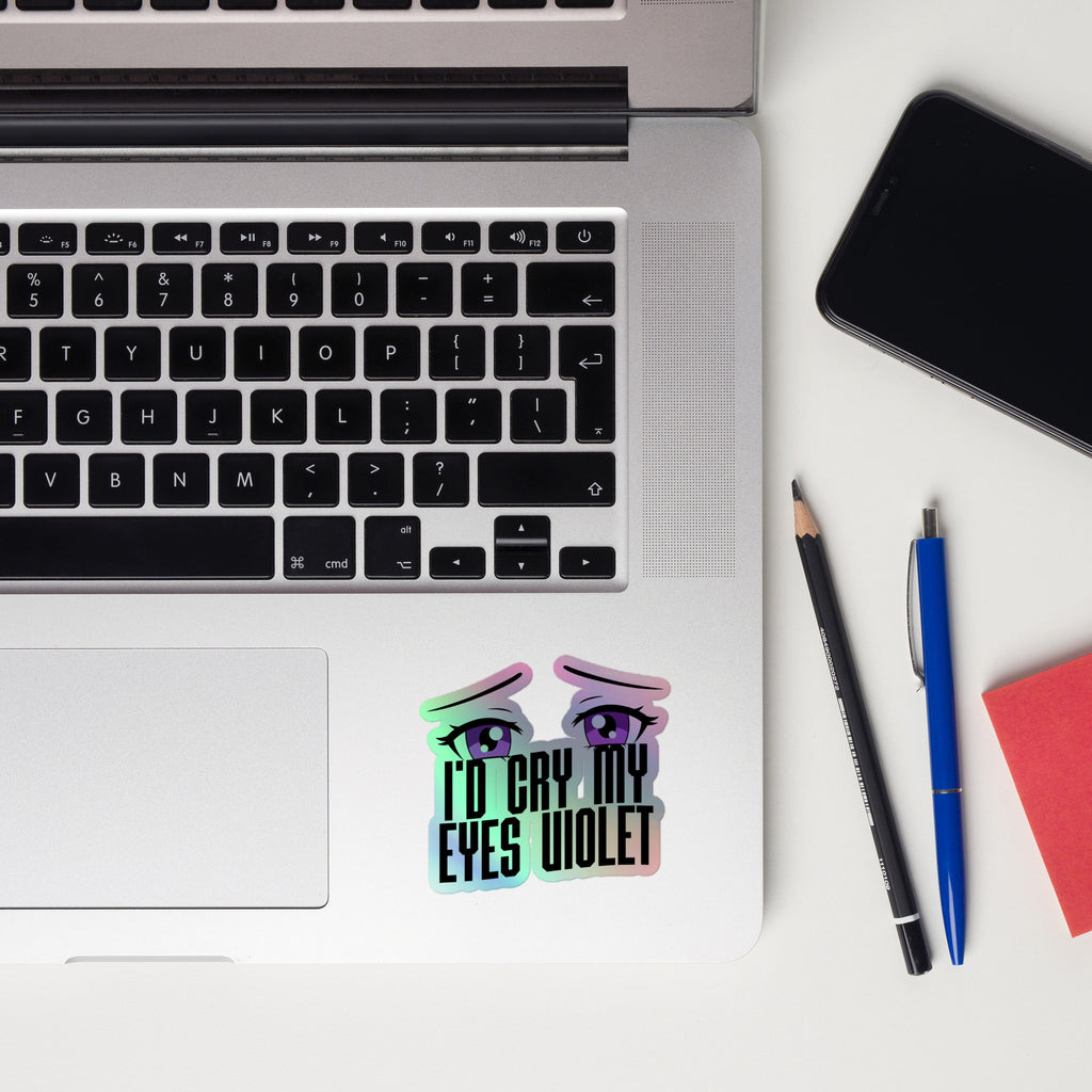 Cry My Eyes Violet Holographic Sticker