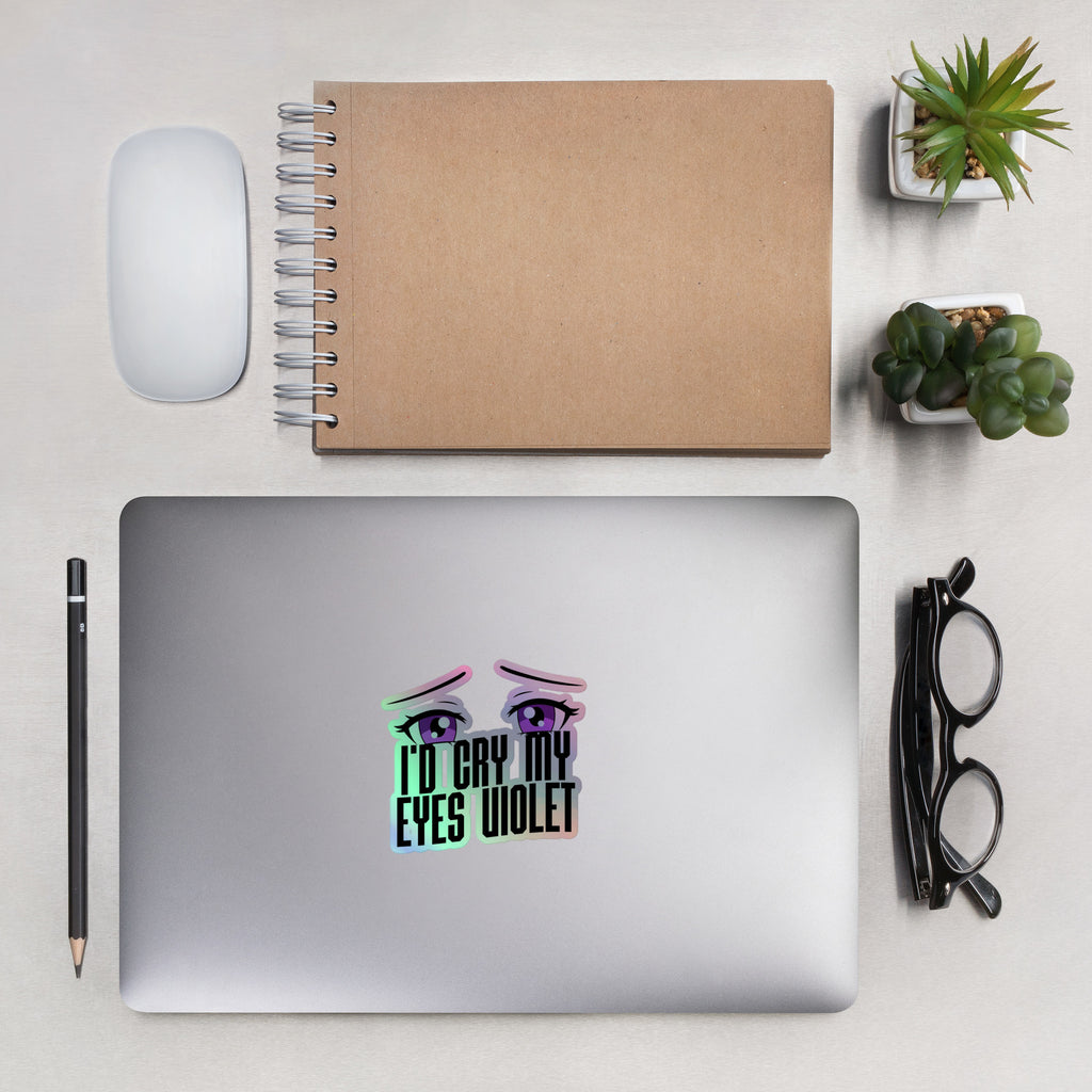 Cry My Eyes Violet Holographic Sticker