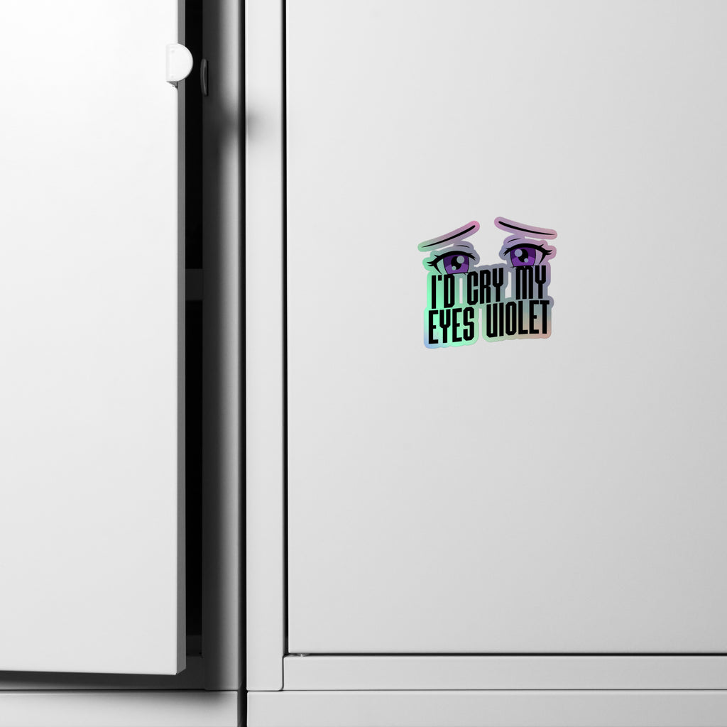 Cry My Eyes Violet Holographic Sticker