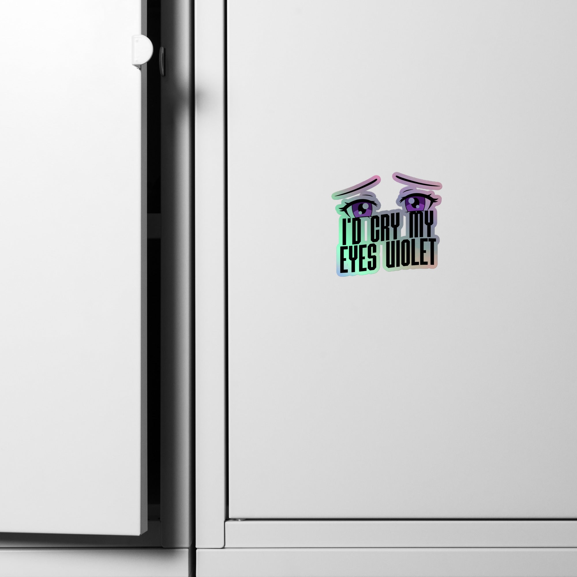 Cry My Eyes Violet Holographic Sticker