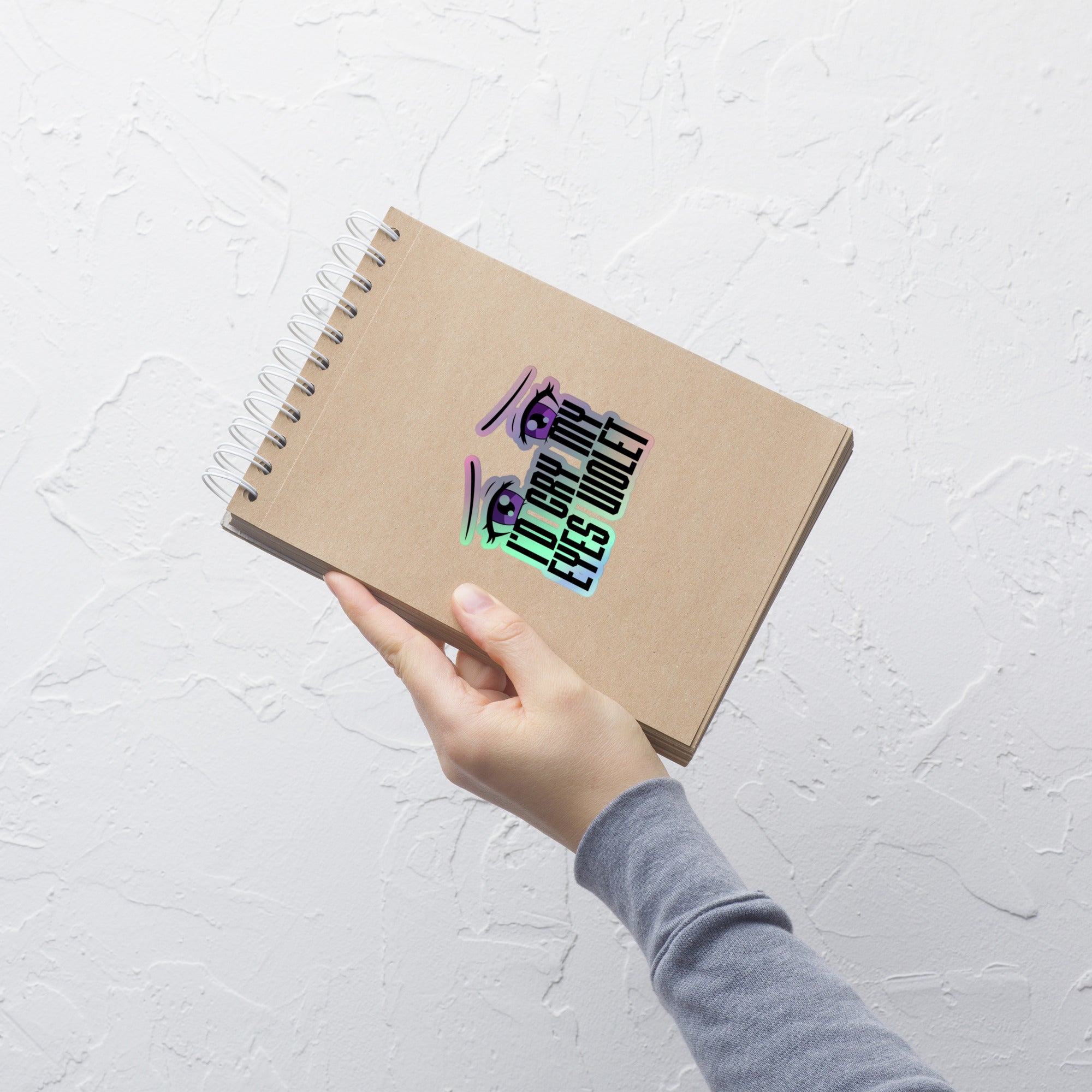 Cry My Eyes Violet Holographic Sticker