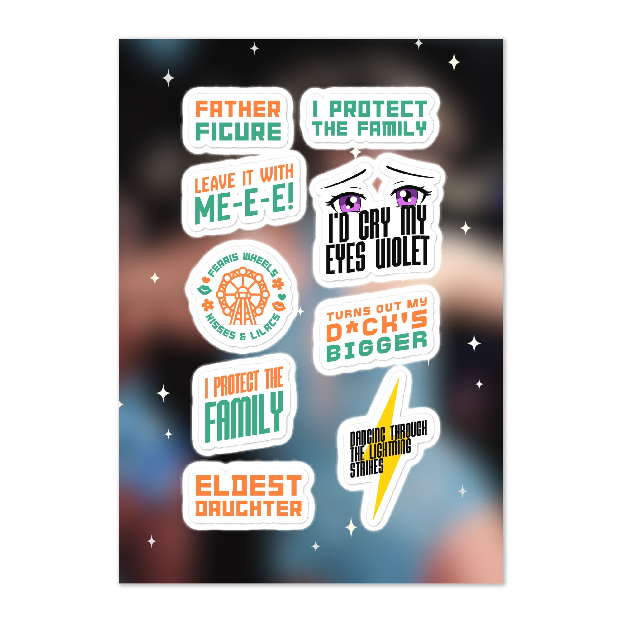 TLOAS | Color Showgirl Lyrics Sticker Sheet