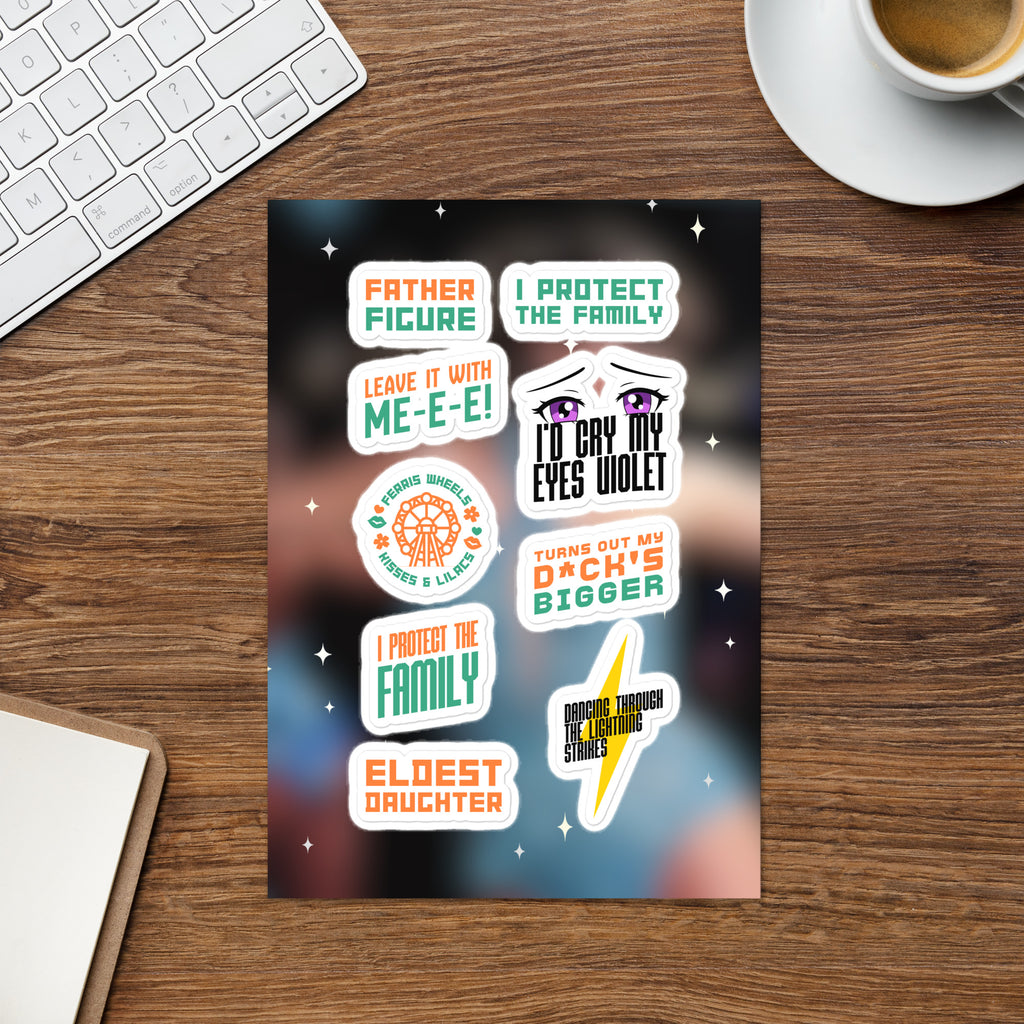 TLOAS | Color Showgirl Lyrics Sticker Sheet