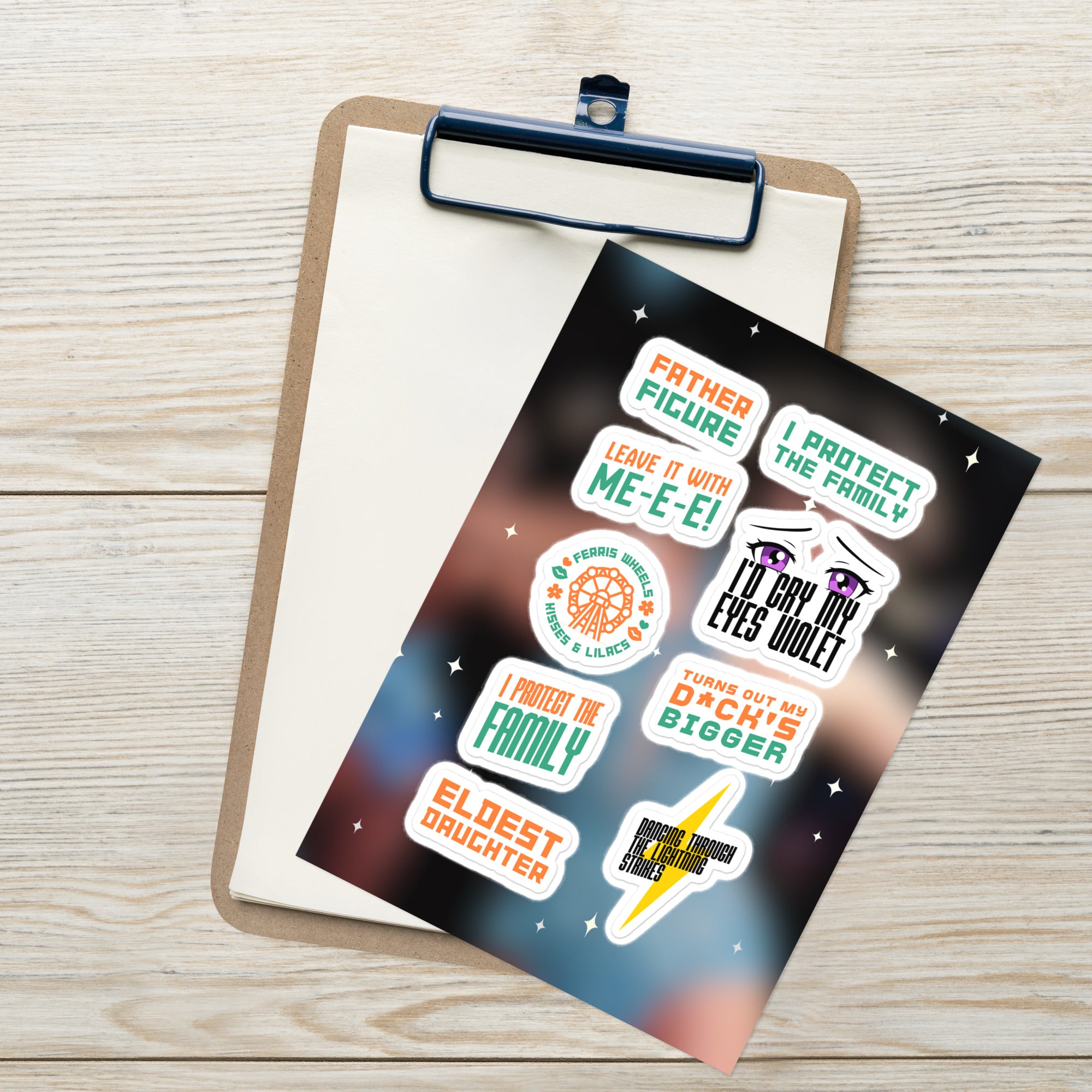 TLOAS | Color Showgirl Lyrics Sticker Sheet