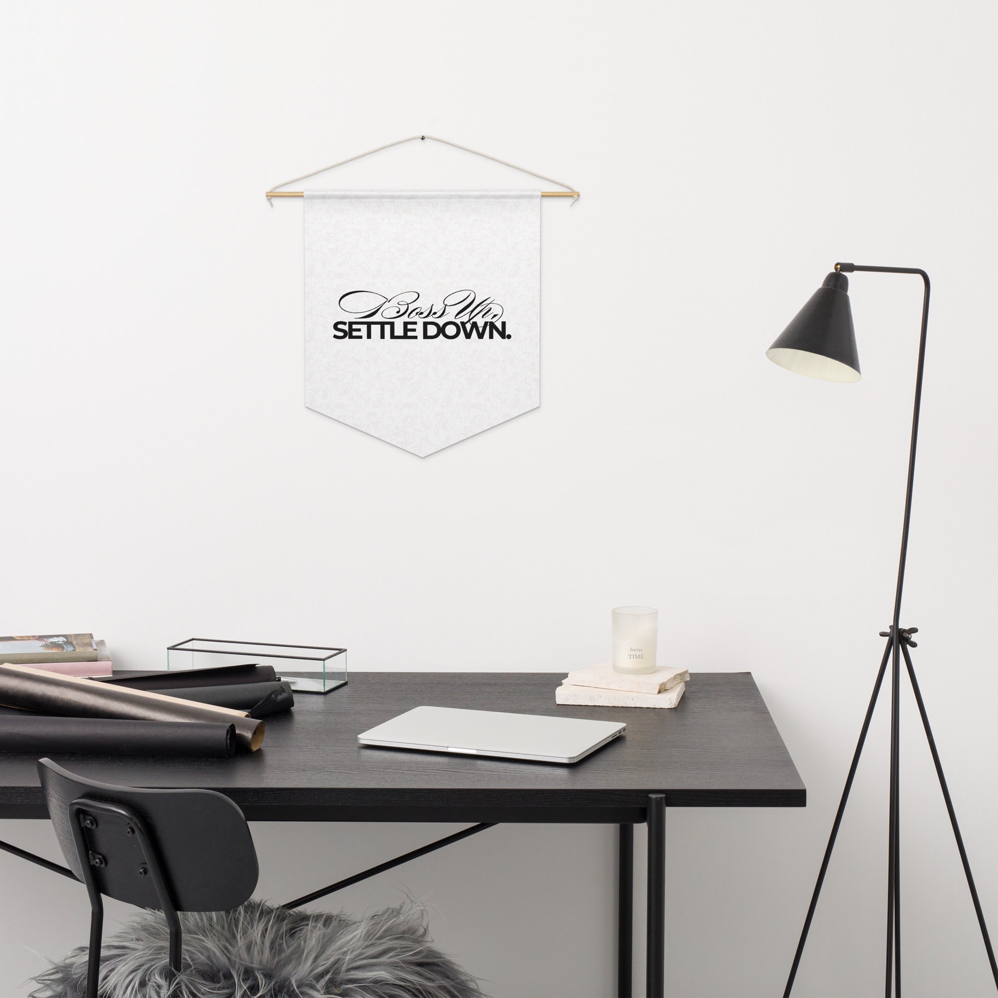 Boss Up, Settle Down Wedding Newlywed Pennant