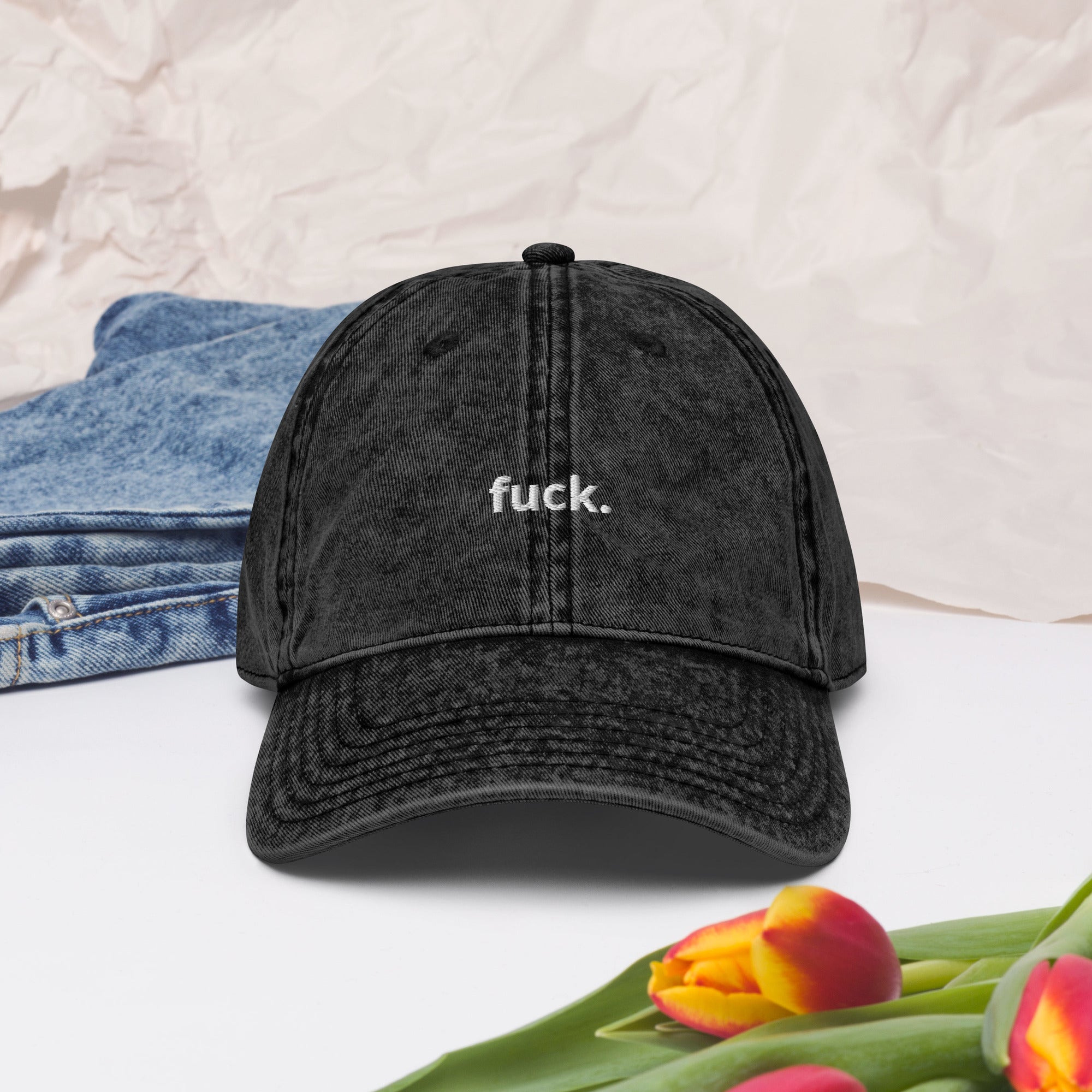 Fuck Vintage Cotton Twill Cap