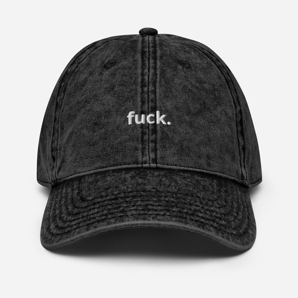 Fuck Vintage Cotton Twill Cap