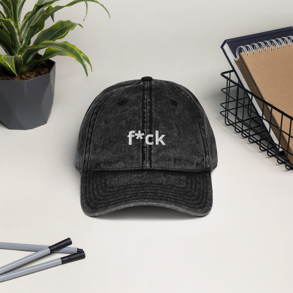 F*ck Vintage Cotton Twill Cap