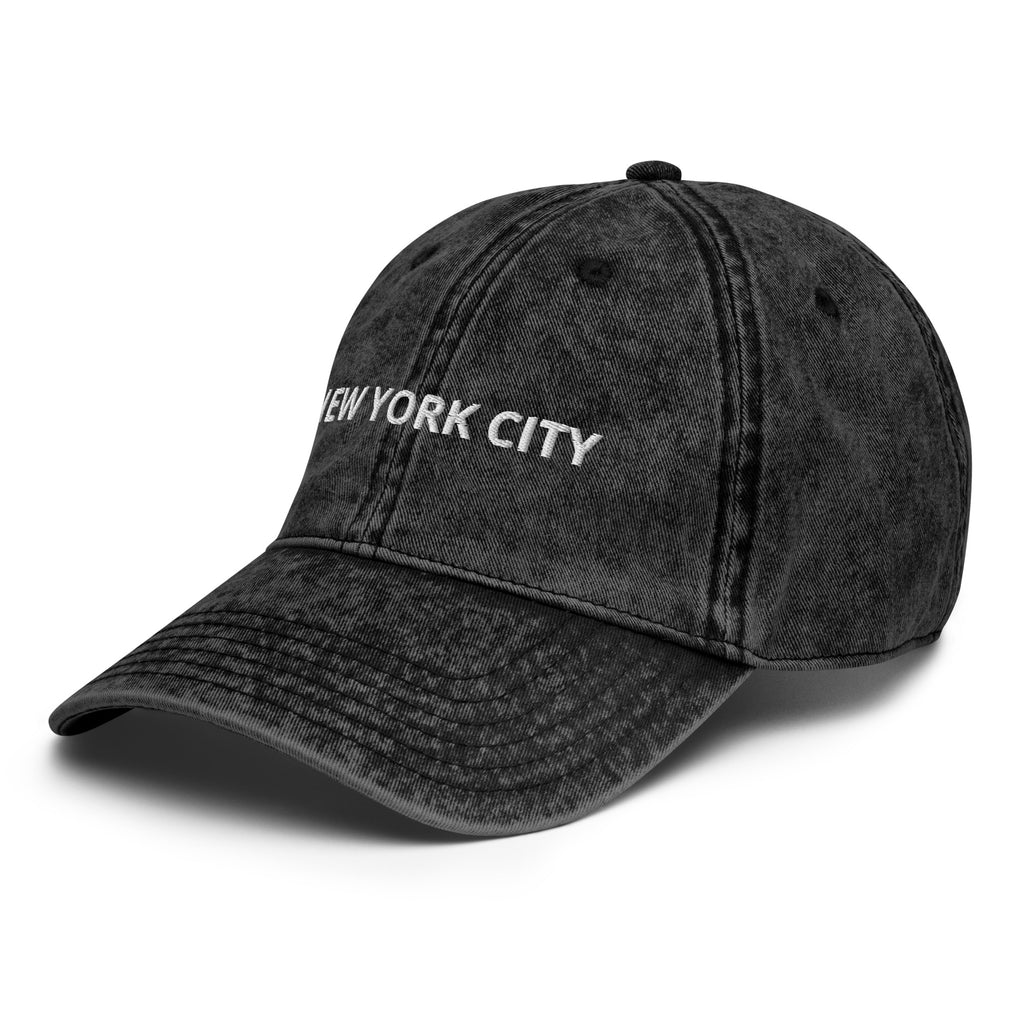 New York Vintage Cotton Twill Cap