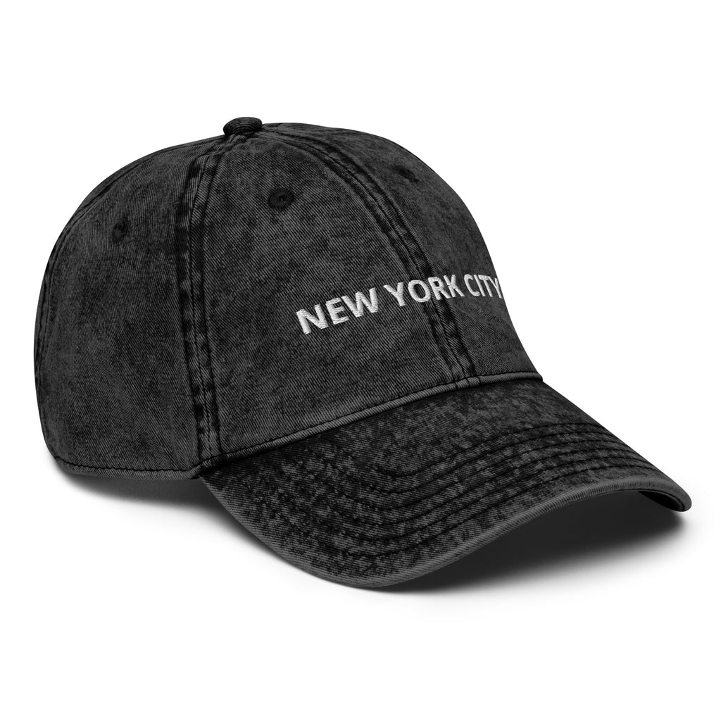 New York Vintage Cotton Twill Cap
