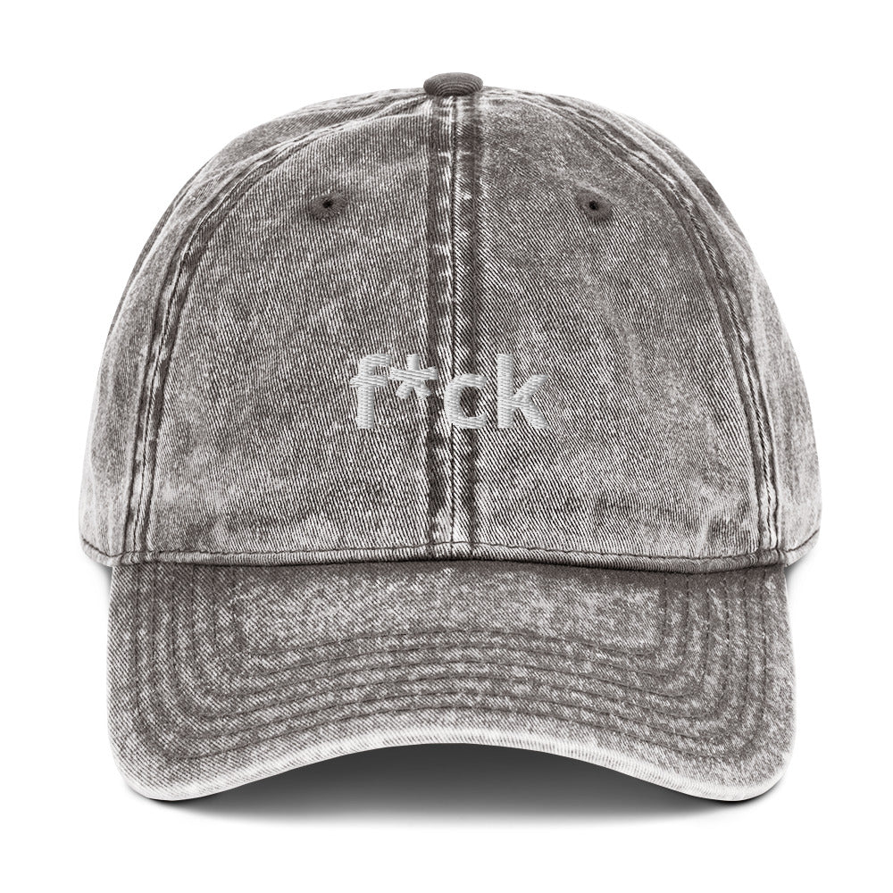 F*ck Vintage Cotton Twill Cap