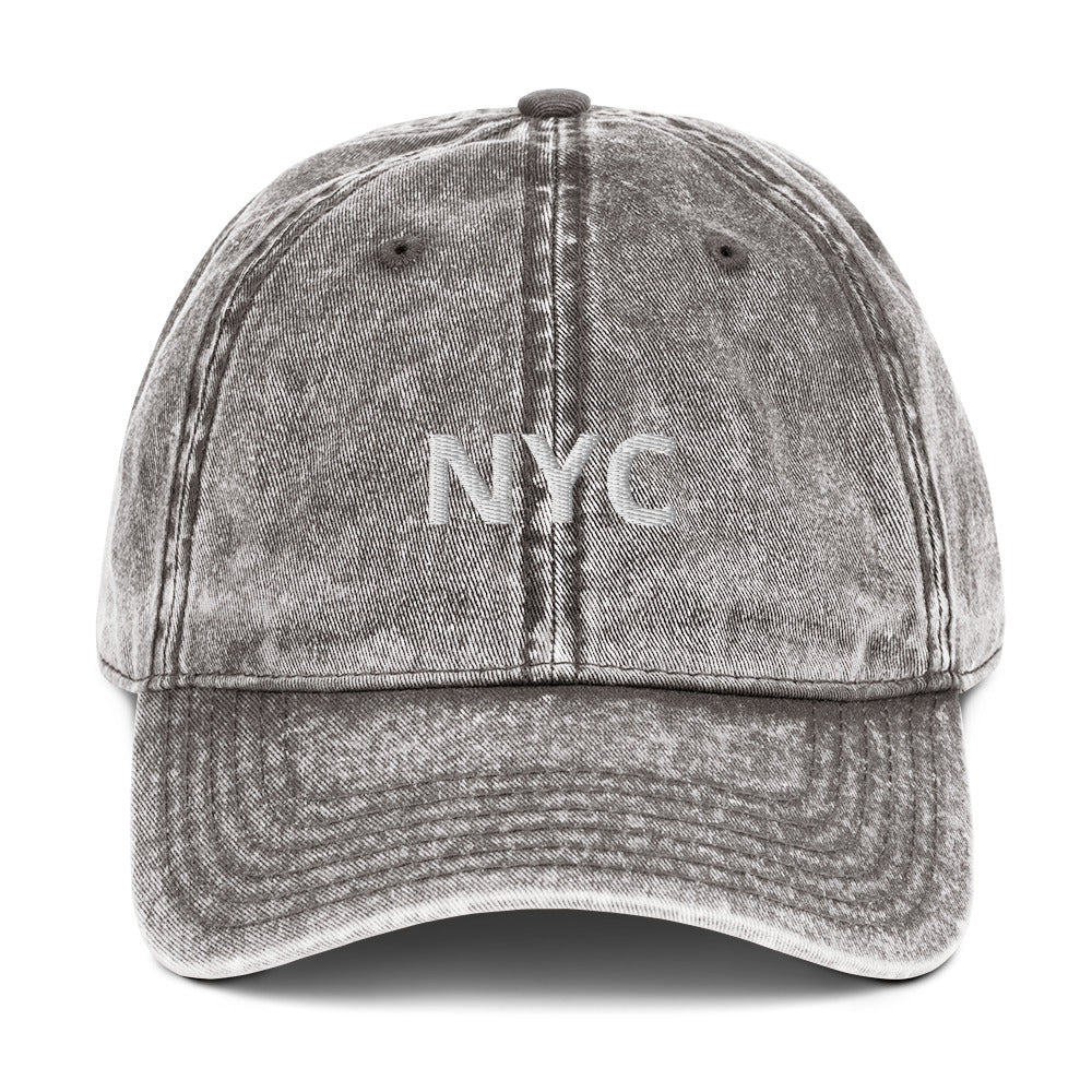 NYC Vintage Cotton Twill Cap