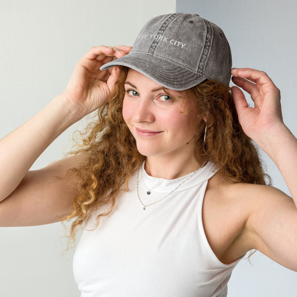 New York Vintage Cotton Twill Cap