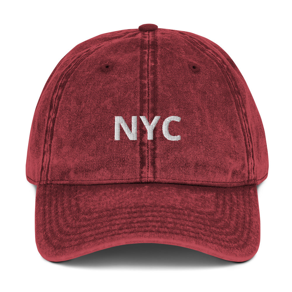 NYC Vintage Cotton Twill Cap
