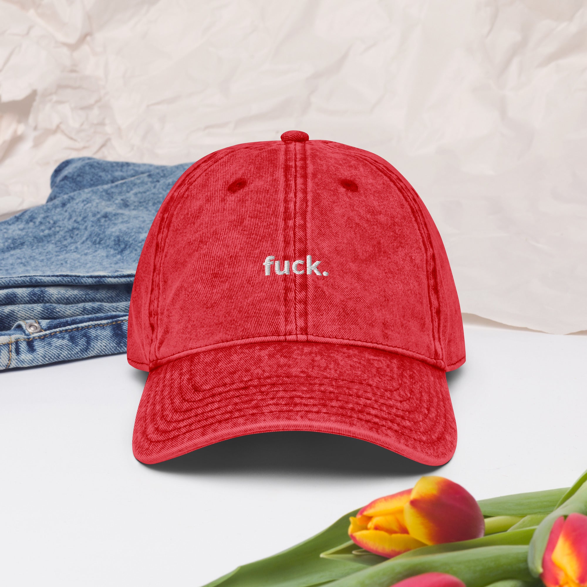 Fuck Vintage Cotton Twill Cap